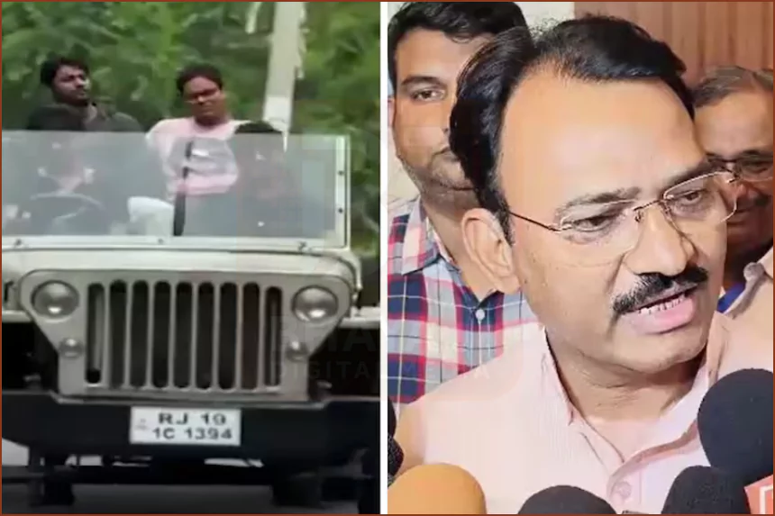 Deputy CM Premchand Bairwa Son Escort Reel Viral Case