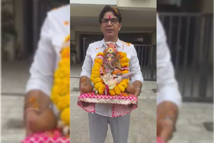 Jaipur Ganesh Visarjan Utsav in Rajasthani Actor Raj Jangid