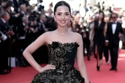 Nitanshi Goel red carpet at her Cannes debut