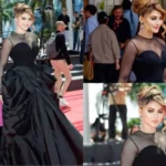 Urvashi Rautela's torn gown