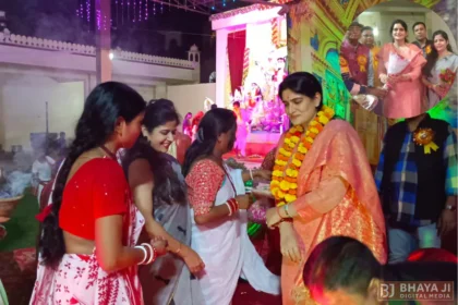 Durga Puja organised in Jaipur Presence of BJP leader Rakhi Rathore